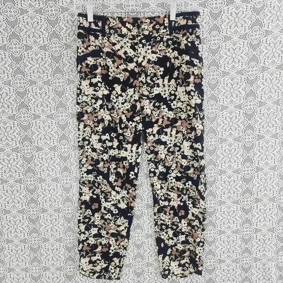 Anthropologie Cartonnier Floral printed Women's Chiffon Pants 6 - Picture 1 of 9